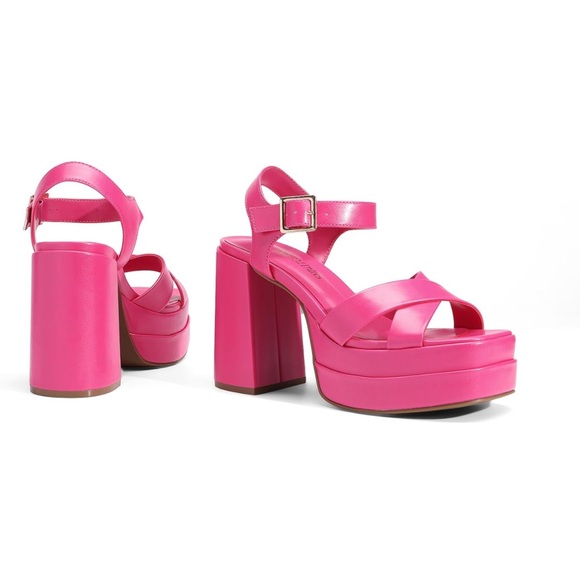 🆕 DREAM PAIRS Women's Platform Chunky Heel / Size: 7 / NWOT - Picture 3 of 8